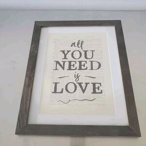 Framed 'All You Need is Love' Wall Art